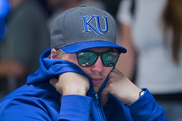 Las Vegas Sun reporter Case Keefer competes in the $565 buy-in "Colossus" event during the World Series of Poker at the Rio Monday, June 1, 2015.