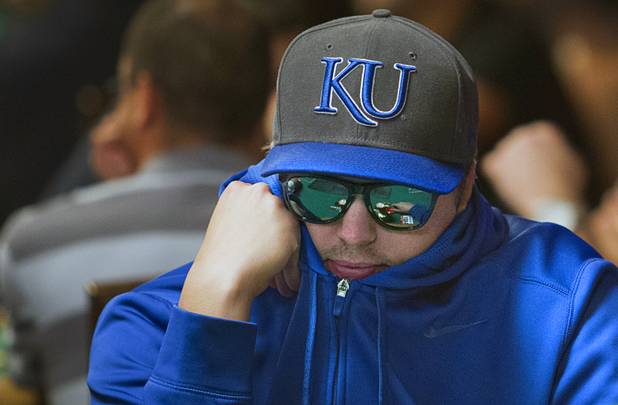 Las Vegas Sun reporter Case Keefer competes in the $565 buy-in "Colossus" event during the World Series of Poker at the Rio Monday, June 1, 2015.