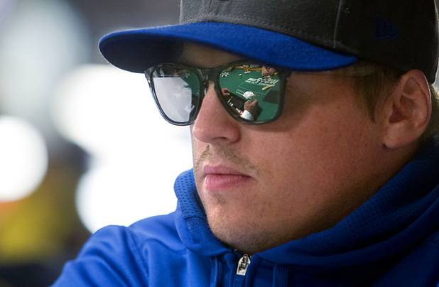 Las Vegas Sun reporter Case Keefer competes in the $565 buy-in "Colossus" event during the World Series of Poker at the Rio Monday, June 1, 2015.
