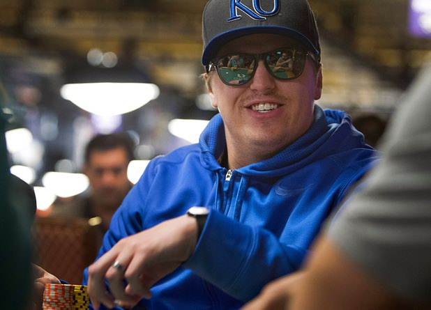 Las Vegas Sun reporter Case Keefer competes in the $565 buy-in "Colossus" event during the World Series of Poker at the Rio Monday, June 1, 2015.