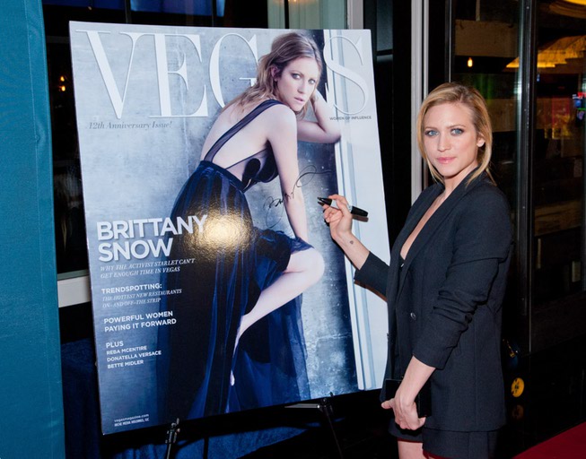 Brittany Snow attends the 12th anniversary celebration of Vegas Magazine ...
