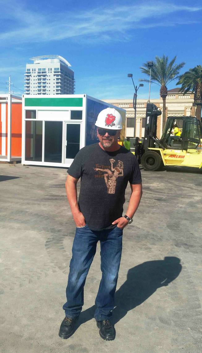 “Pawn Stars” star Rick Harrison at the under-construction Pawn Plaza.