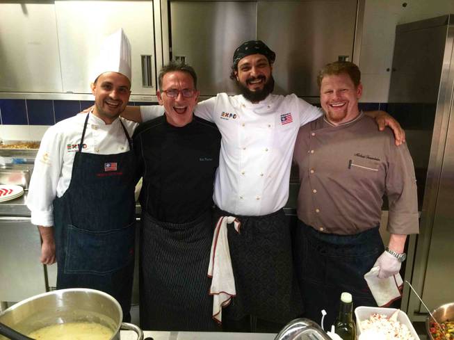 Guest columnist star chef Rick Moonen, second from left, and ...
