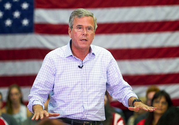 Republican presidential candidate former Florida Gov. Jeb Bush speaks during a town-hall meeting at Pearson Community Center on Wednesday, Aug. 12, 2015, in North Las Vegas.