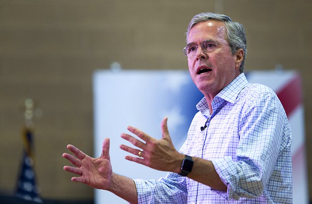 Republican presidential candidate former Florida Gov. Jeb Bush speaks during a town hall meeting at the Pearson Community Center in North Las Vegas Wednesday, Aug. 12, 2015.