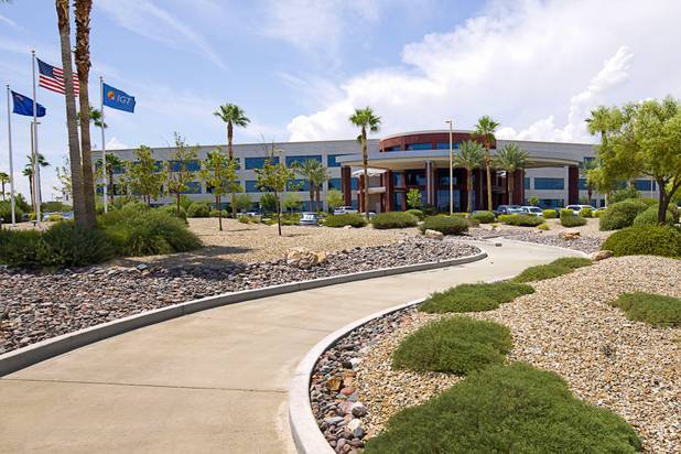 An exterior view of International Game Technology (IGT) headquarters at 6355 S Buffalo Dr. Thursday, Aug. 13, 2015.