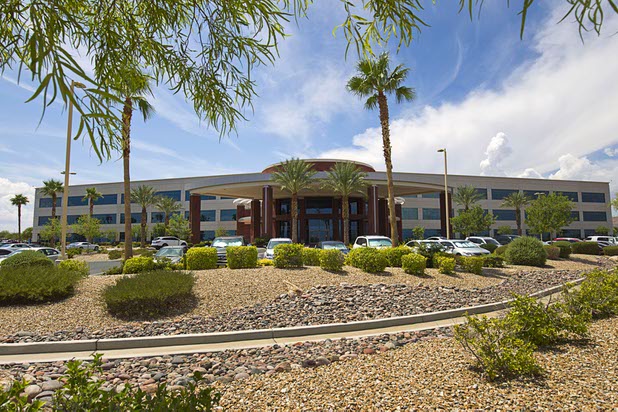 An exterior view of International Game Technology (IGT) headquarters at 6355 S Buffalo Dr. Thursday, Aug. 13, 2015.