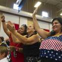 Hillary Rodham Clinton Speaks at Town Hall Meeting