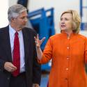 Hillary Clinton Tours Carpenters International Training Center