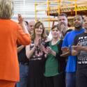 Hillary Clinton Tours Carpenters International Training Center