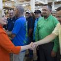 Hillary Clinton Tours Carpenters International Training Center