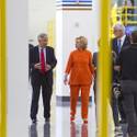 Hillary Clinton Tours Carpenters International Training Center