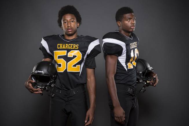 Clark High School football players Donovan Jackson and Amir Boone before the 2015 Season.