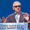Senate Minority Leader Harry Reid, D-Nev., gives opening remarks during the National Clean Energy Summit 8.0 on Monday, Aug. 24, 2015, at Mandalay Bay Convention Center.