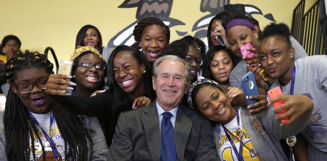 George W. Bush visits New Orleans 082815