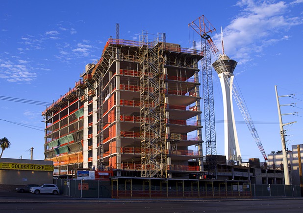A view of the Lucky Dragon Hotel & Casino construction site at 300 W. Sahara Ave. Sunday, Aug. 30, 2015.