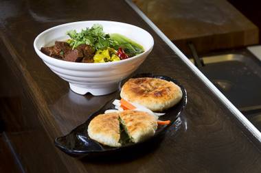 Handmade noodle soups and veggie- and meat-filled pancakes, all made right in front of you.