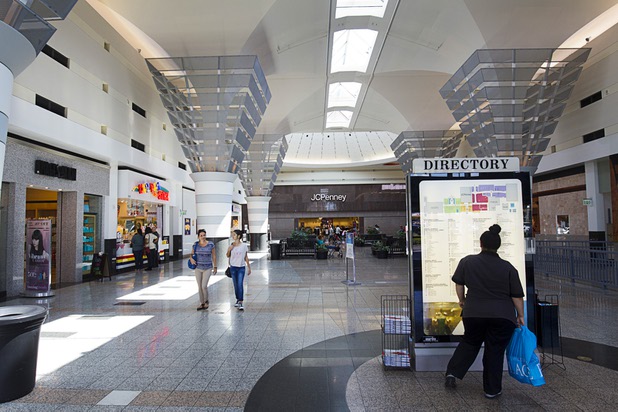 A shopper checks the store directory map at the Boulevard Mall Sunday, Sept. 6, 2015.