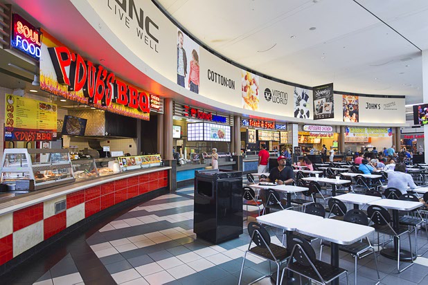 A view of the food court at the Boulevard Mall Sunday, Sept. 6, 2015.