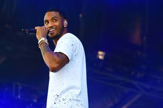 Trey Songz performs during the Daytime Village at the 2015 iHeartRadio Music Festival on Saturday, Sept. 19, 2015, across from the Luxor.