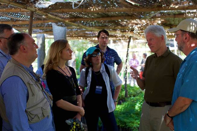 “Undiscovered: Haiti with Jose Andres.” The star chef is at left, and Bill Clinton is second from right.