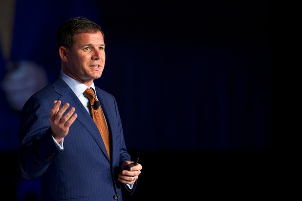 Geoff Freeman, president of the American Gaming Association, gives a “State of the Industry” address during the Global Gaming Expo on Tuesday, Sept. 29, 2015, at Sands Expo Center.