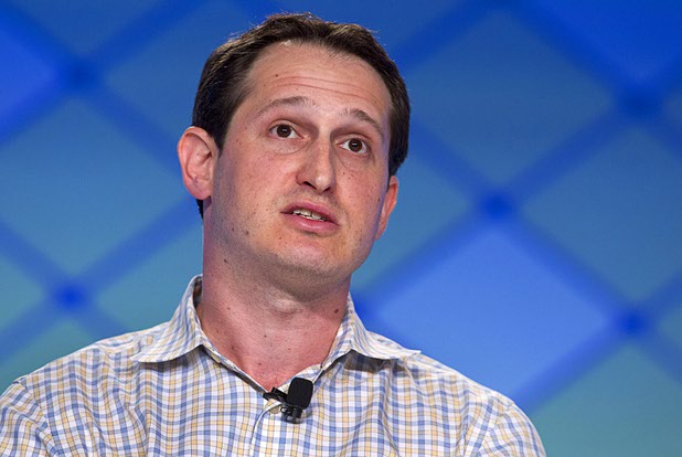 Jason Robins, CEO of DraftKings, speaks during a fantasy sports and sports betting panel at the Global Gaming Expo (G2E) Tuesday, Sept. 29, 2015.