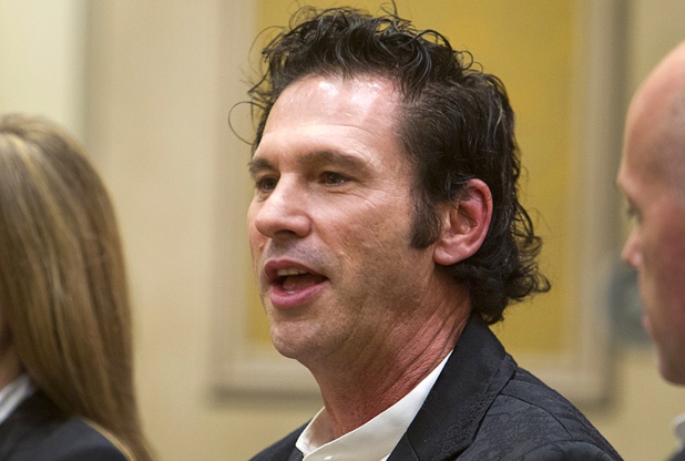 Eric Meyerhofer, CEO of Gamblit Gaming, responds to a question during a skill-based gaming panel at the Global Gaming Expo (G2E) Wednesday, Sept. 30, 2015.
