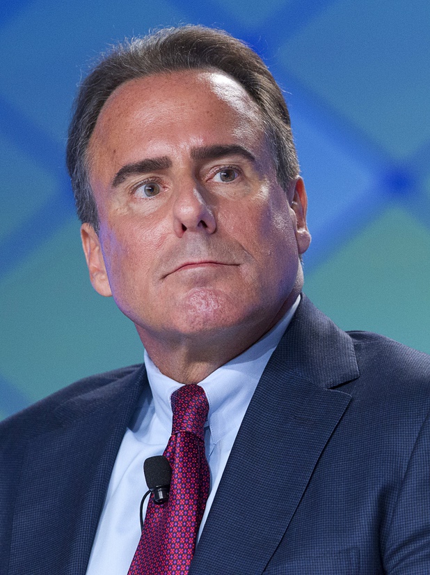 Mark Frissora, CEO/president of Caesars Entertainment, is shown during a CEO round table at the Global Gaming Expo (G2E) in the Sands Expo Center Wednesday, Sept. 30, 2015.