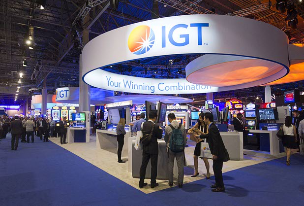 A view of the IGT booth during the Global Gaming Expo (G2E) in the Sands Expo Center Thursday Oct. 1, 2015.