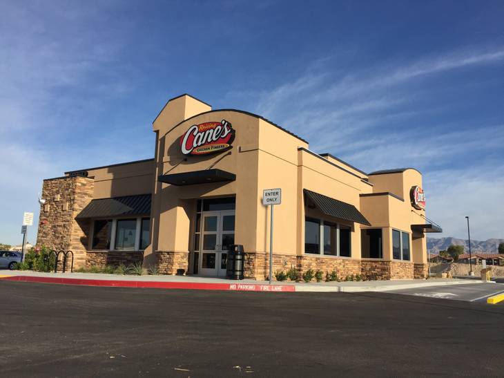 Raising Cane's Chicken Fingers at 3535 West Tropicana Ave. It opened last October as the chain's 10th Nevada location.