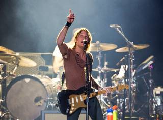 Keith Urban headlines the Main Stage during the Route 91 Harvest Country Music Fest on Saturday, Oct. 3, 2015, at Las Vegas Village.
