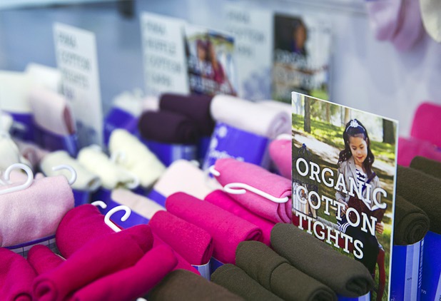 Tights are displayed in the Pediped store at Town Square Tuesday, Oct. 6, 2015.