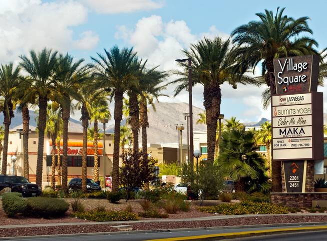 The Village Square shopping center at Sahara Avenue and Fort Apache Road is shown Tuesday, Oct. 6, 2015. It was bought out of foreclosure in 2011 for $17.5 million and recently sold for more than double that amount.