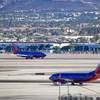 Southwest Airlines passenger jets are shown at McCarran International Airport Sunday, Oct. 11, 2015.