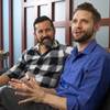 Danny Pintauro, right, responds to a question during an interview at the Newport Lofts Monday, Oct. 12, 2015. His husband Wil Tabares looks on at left. Pintauro, best known for his work in the 1980's television sitcom "Who's the Boss?," recently came out as HIV positive on an episode of Oprah.