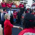 Hillary Speaks At Culinary Demonstration