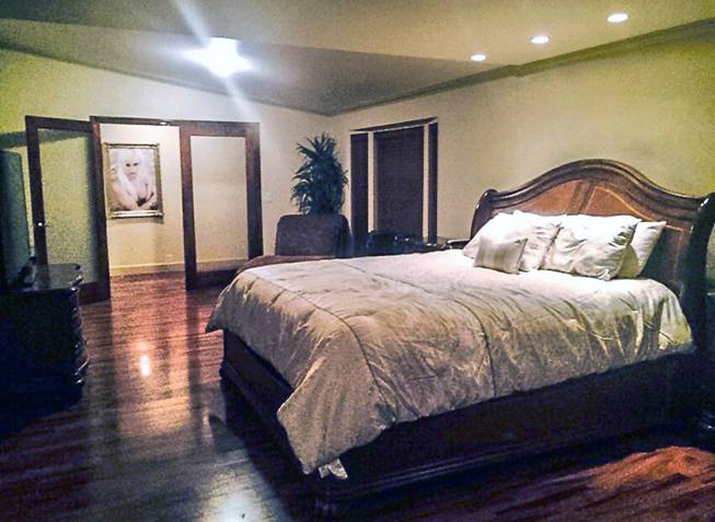 Dennis Hof’s Love Ranch on Wednesday, Oct. 14, 2015, in Crystal, Nev. This photo shows the room where former NBA star Lamar Odom was found Tuesday, Oct. 13.