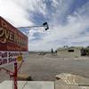 A sign advertises the Love Ranch brothel, Wednesday, Oct. 14, 2015, in the Nye County community of Crystal, about 80 miles from Las Vegas.