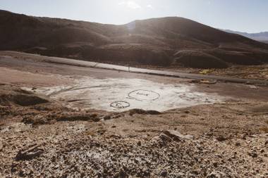 A view from the labyrinth at Tecopa Hot Springs Resort on October 1, 2015.