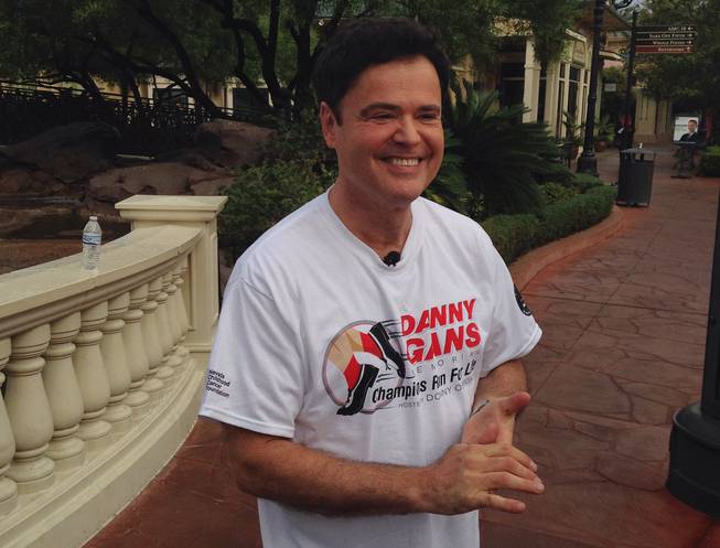 Donny Osmond appears at the Danny Gans Memorial Champions Run for Life, a benefit for Nevada Childhood Cancer Foundation, on Saturday, Oct. 17, 2015, at Town Square.
