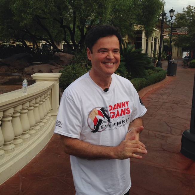 Donny Osmond appears at the Danny Gans Memorial Champions Run For Life, a benefit for Nevada Childhood Cancer Foundation, at Town Square on Saturday, Oct. 17, 2015.