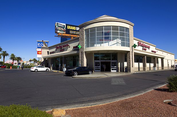 A view of the Walgreens at 3025 Las Vegas Boulevard South on Monday, Oct. 26, 2015. The north Strip property has sold for $37 million, a 33 percent jump from its sales price in 2012.