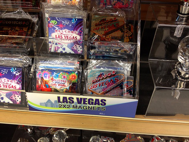 Las Vegas souvenirs are displayed in the Walgreens at 3025 Las Vegas Boulevard South Monday, Oct. 26, 2015. The north Strip property has sold for $37 million - a 33 percent jump from its sales price in 2012.