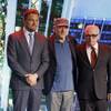 Leonardo DiCaprio, Robert De Niro and Martin Scorsese attend a launch ceremony for the Studio City project Tuesday, Oct. 27, 2015, in Macau.