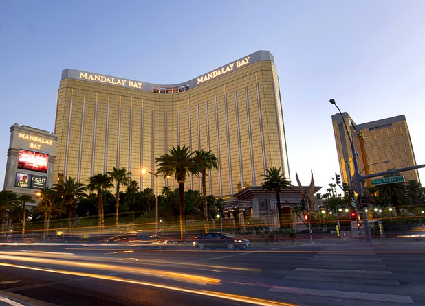 An exterior view of the Mandalay Bay on July 24, 2015. 