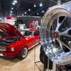 Classic Mustang parts are shown at the Scott Drake booth during the first day of the SEMA (Specialty Equipment Market Association) trade show at the Las Vegas Convention Center Tuesday, Nov. 3, 2015. The company is based in Henderson.