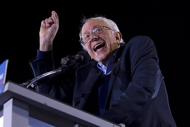 Democratic presidential candidate Bernie Sanders speaks during a rally at the Cheyenne Sports Complex, in North Las Vegas Sunday, Nov. 8, 2015.