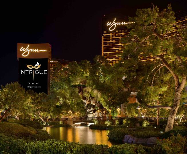 The marquee outside Wynn Las Vegas on Thursday, Nov. 5, 2015, announces the opening of Intrigue on April 28, 2016.