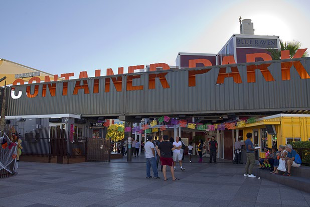 The Las Vegas Container Park in downtown Las Vegas Sunday, Nov. 1, 2015.
